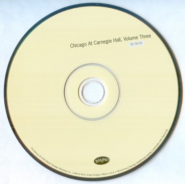 Chicago at Carnegie Hall - Rhino-CD-Box Disc 3 Placeholder image
