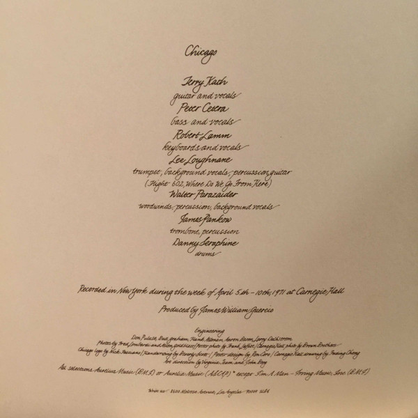 Chicago at Carnegie Hall - Konzert-Buch Seite 1 Placeholder image