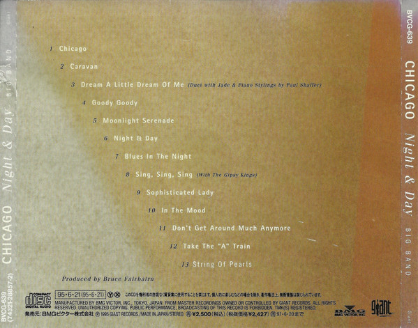 Night & Day - Bigband, Japan Special - CD-Inlay, Rückseite Placeholder image