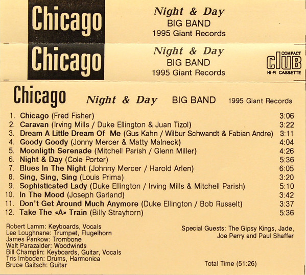 Night & Day - Bigband - Cassette - Inlay, Front Placeholder image